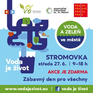 Celodenní informační kampaň Voda a zeleň ve městě v pražském parku Stromovka, ilustr.obr