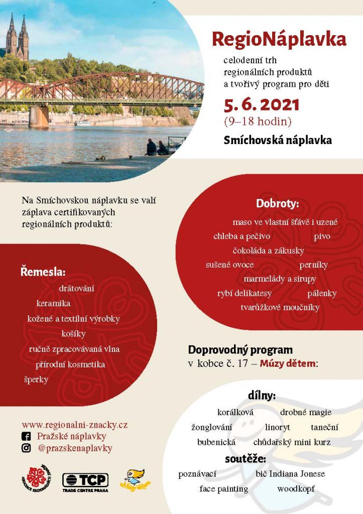 Plakát Regionálních trhů na Smíchovské náplavce