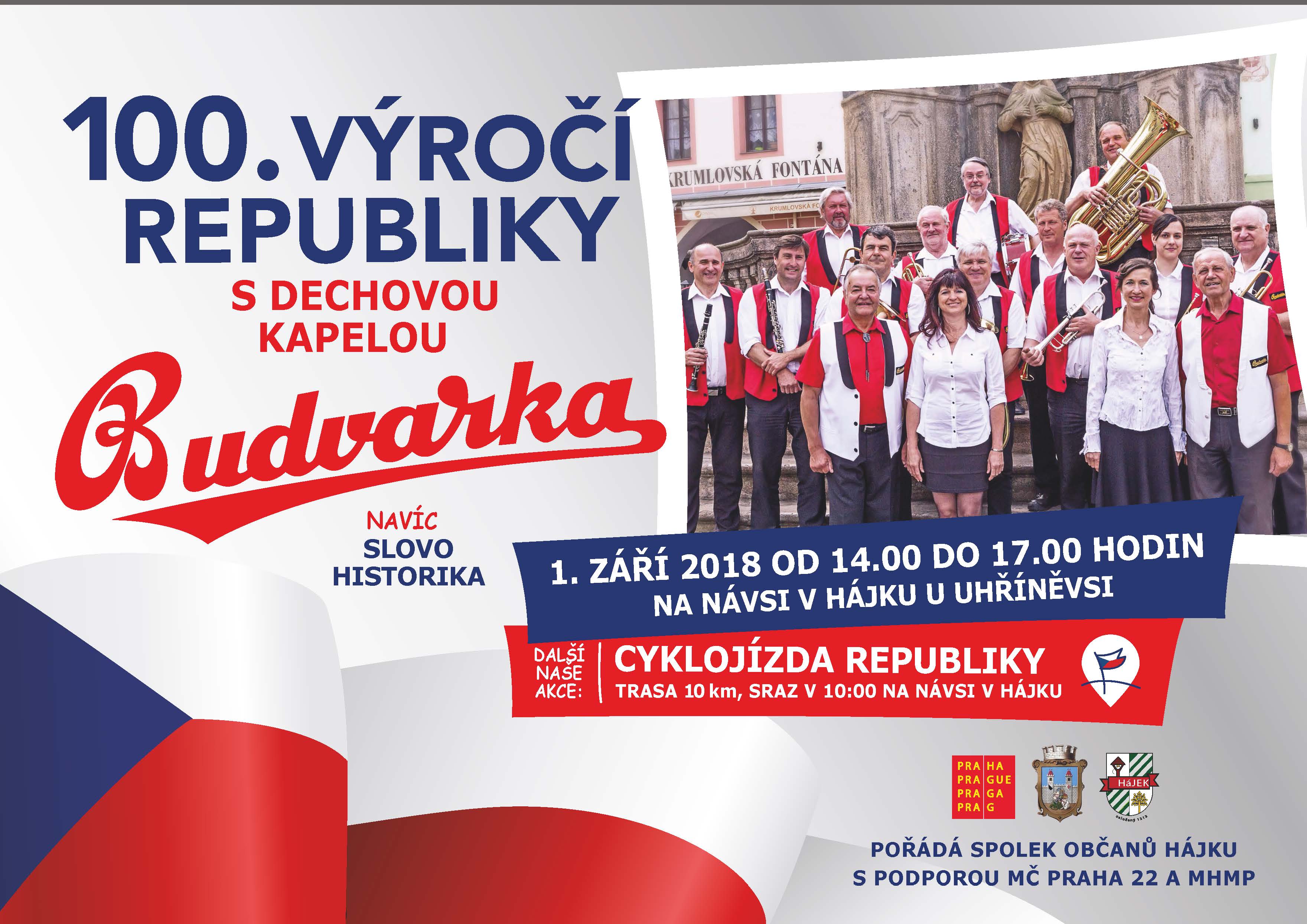Oslavy k výročí 100 let od založení samostatné ČR v Praze 22