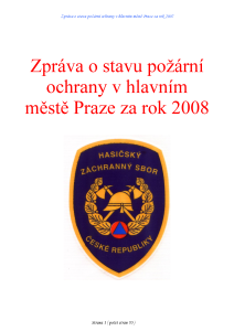 Zpráva o stavu požární ochrany v Praze za rok 2008