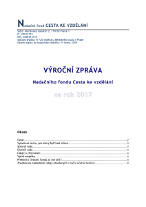 Výroční zpráva 2017 NF CkV