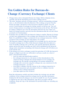 Ten Golden Rules for Currency Exchange Clients