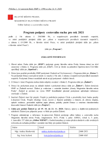 2021 Program podpory CR - zásady vč. žádostí v pdf