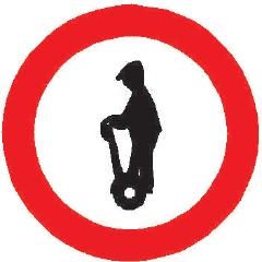 dopravní značka - zákaz vozítek segway
