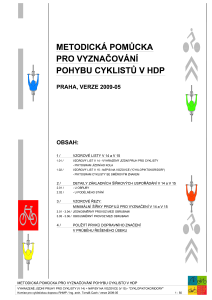 Metodická pomůcka pro vyznačování pohybu cyklistů v HDP (2009/05)