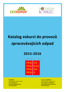 Katalog exkurzí do provozů na zpracování odpadů 2015-2016