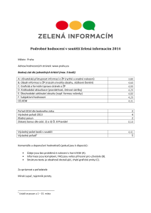 podrobné hodnocení hl. m. Prahy v soutěži Zelená informacím 2014