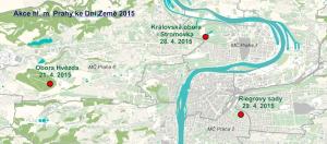 Informačně-vzdělávací akce hl. m. Prahy ke Dni Země 2015, orientační mapa