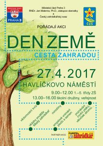 informační leták k oslavě Dne Země 2017 v MČ Praha 3, PDF formát