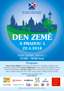 informační leták k oslavě Dne Země 2018 v MČ Praha 1, PDF formát