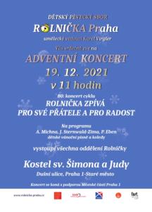 pozvánka na adventní koncert "Rolnička zpívá pro své přátele a pro radost" dne 19. 12. 2021 v 19. hodin