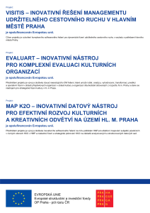 Publicita ke 3 projektům EU (Visitis, Evaluart, MAP K20)