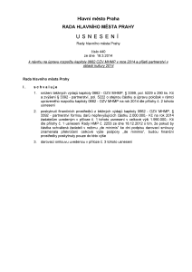 Usnesení Rady hl. m. Prahy č. 440 ze dne 18. 3. 2014 k návrhu na úpravu rozpočtu kapitoly 0662 OZV MHMP v roce 2014 a přijetí partnerství v oblasti kultury 2014