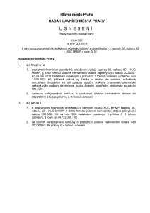Usnesení Rady hlavního města Prahy číslo 708 ze dne 3. 4. 2018 k návrhu na poskytnutí individuálních účelových dotací v oblasti kultury z kapitoly 0662 - KUC MHMP v roce