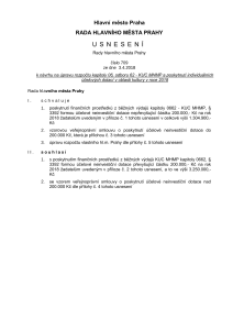 Usnesení Rady hlavního města Prahy číslo 709 ze dne 3. 4. 2018 k návrhu na úpravu rozpočtu kapitoly 0662 - KUC MHMP a poskytnutí individuálních účelových dotací v oblasti