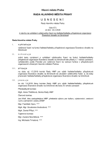 usnesení Rady hl. m. Prahy č. 671 ze dne 15. 4. 2019