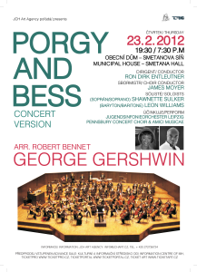 Porgy and Bess Gershwin - plakát