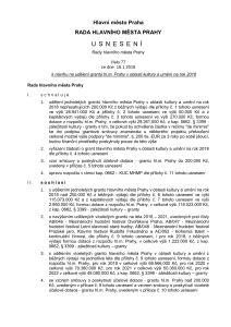Usnesení Rady hl. m. Prahy č. 77 ze dne 16. 1. 2018