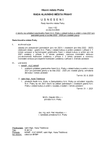 Usnesení Rady hl. m. Prahy č. 1152 ze dne 8. 6. 2020