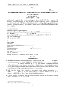 Příloha č. 4 k usnesení Rady hl. m. Prahy ze dne 13. ledna 2020 - vzorová jednoletá smlouva