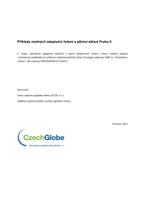 Příklady možných adaptačních řešení a  pilotní oblast Praha 6
