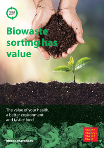 Leták „Třídění bioodpadu má cenu“, anglická verze