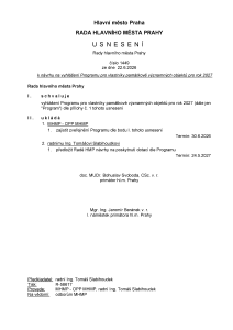 Usnesení Rady HMP č.1449 - program