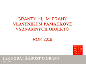 Zásady pro poskytování grantů 2018