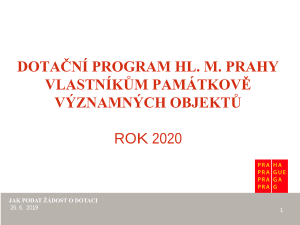Dotační program 2020