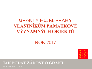 Zásady pro poskytování grantů 2017