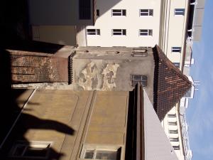 1150921_Č.p. 314, hranolová věž staroměstských hradeb, k. ú. Staré Město, Bartolomějská 4, Praha 1