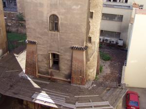1150933_Č.p. 314, hranolová věž staroměstských hradeb, k. ú. Staré Město, Bartolomějská 4, Praha 1