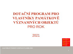 Prezentace _Program pro památky na 2021