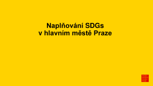 Naplňování SDGs v hl. m. Praze
