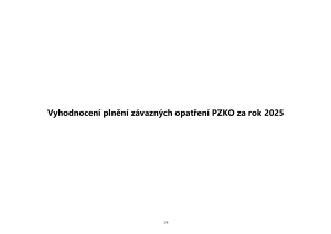 Závěrečná zpráva o plnění závazných opatření PZKO_2025