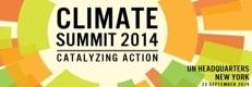 klimatický summit OSN, New York 2014, banner