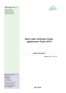 Akční plán snižování hluku aglomerace Praha 2019 - Souhrnná zpráva, PDF formát