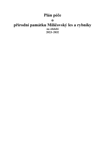 Miličovský les a rybniky PP 2023-2032