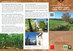 infomateriál Za památnými stromy Cholupic, Točné a Komořan, č.12, PDF - strana A