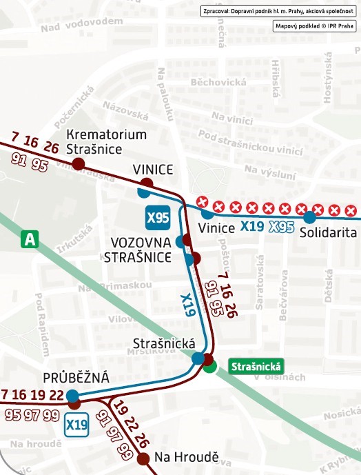 Vinice - Ústřední dílny DP