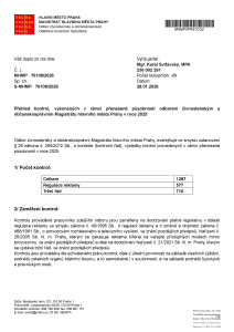 Přehled kontrol za odbor ZIO rok 2025