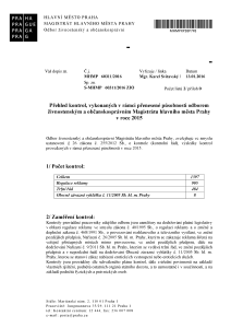 Přehled kontrol, vykonaných v rámci přenesené působnosti odborem živnostenským a občanskosprávním Magistrátu hlavního města Prahy v roce 2015