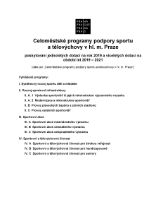 3310020_Celoměstské programy podpory sportu a tělovýchovy v hl. m. Praze 2019 - 2021