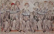 Obrazová kronika Římské cesty Jindřicha VII. : Svatba Jana a Eliśky ve Špýru
