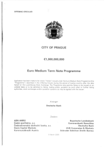 EMTN Programme Prague - offering circular
