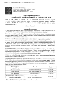 1. Podmínky - Program podpory aktivit národnostních menšin na území hl. m. Prahy pro rok 2023
