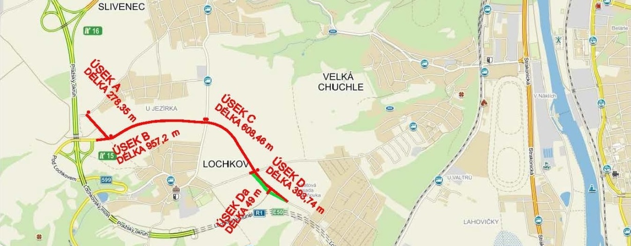 Komunikace mezi Lochkovem a Slivencem