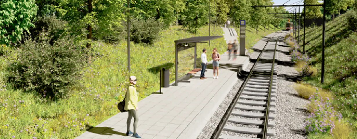 Vizualizace - zastávka Habrová