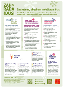 Informační leták Zahrada pro duši