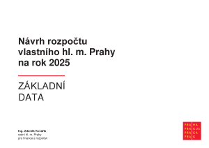 Rozpočet Praha 2025